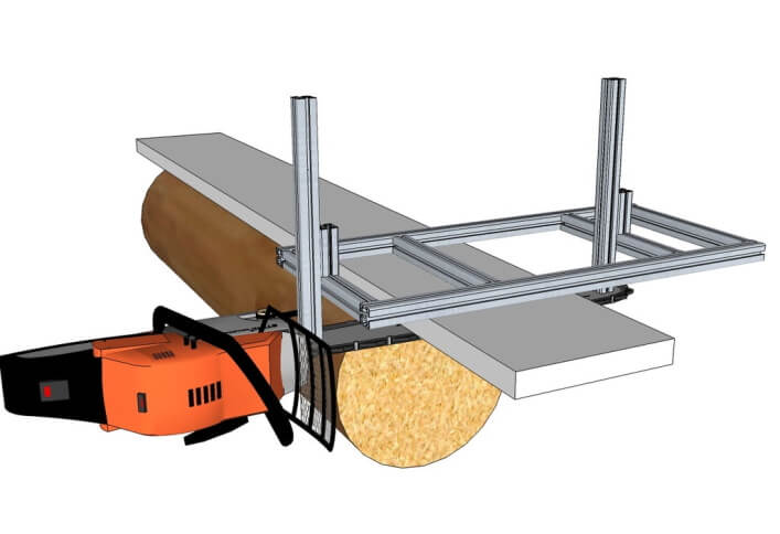 homemade vertical chainsaw mill