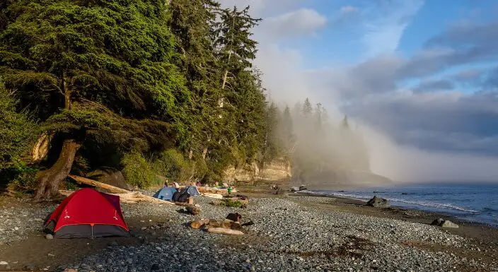 beach camping grounds in southern california