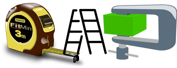 Measuring tools, Clamps, Ladders