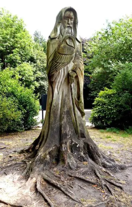 witch or wizard chainsaw carving