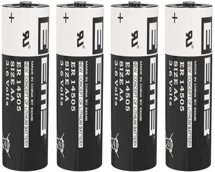 4x eemb er14505 aa 3.6v lithium battery