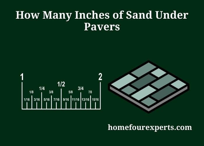 how many inches of sand under pavers
