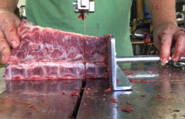 is it possible to cut frozen meat with a band saw