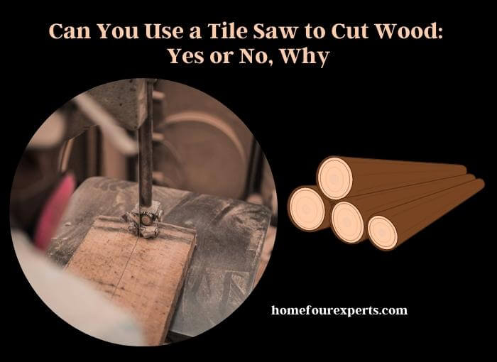can you use a tile saw to cut wood yes or no, why