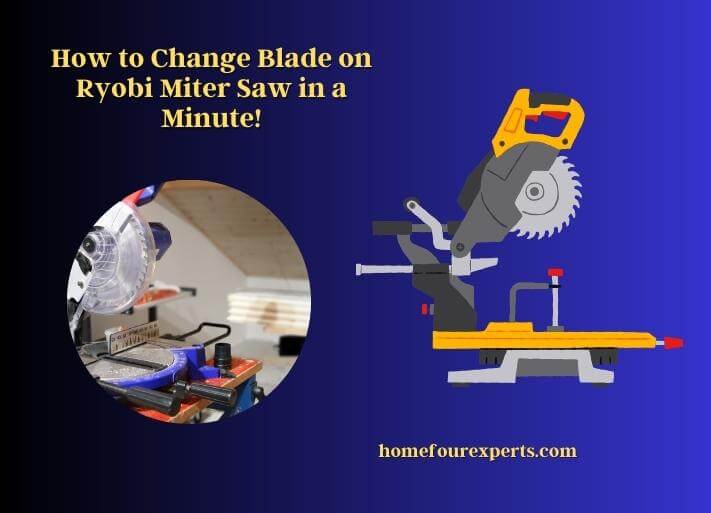 how to change blade on ryobi miter saw in a minute!