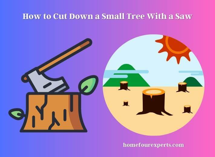 how to cut down a small tree with a saw