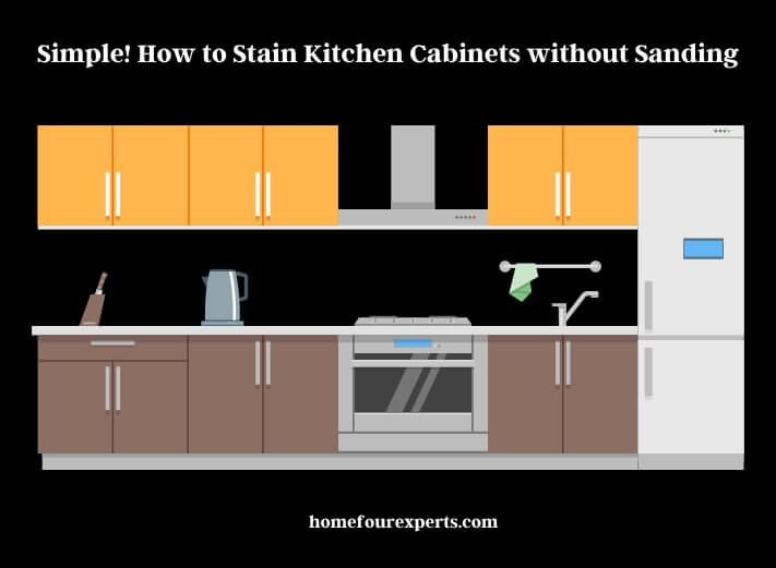 simple! how to stain kitchen cabinets without sanding