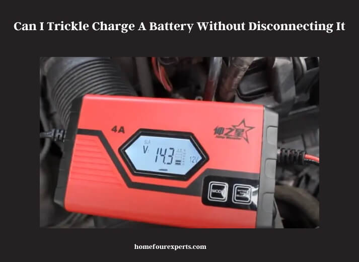 can i trickle charge a battery without disconnecting it