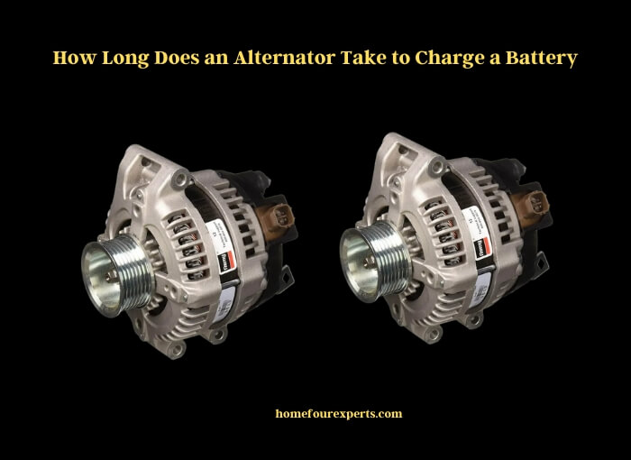 how long does an alternator take to charge a battery