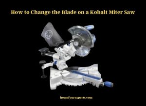 how to change the blade on a kobalt miter saw
