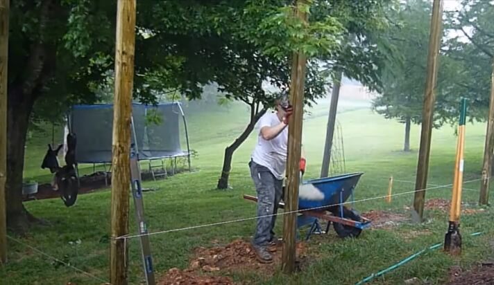 how to install fence posts in wet ground