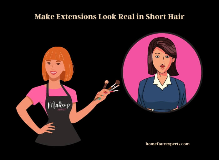 make extensions look real in short hair