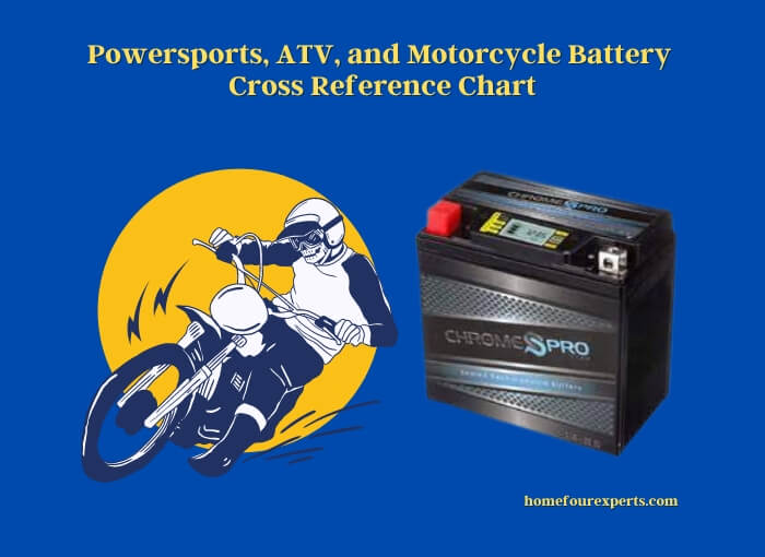 powersports, atv, and motorcycle battery cross reference chart