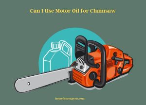 can i use motor oil for chainsaw