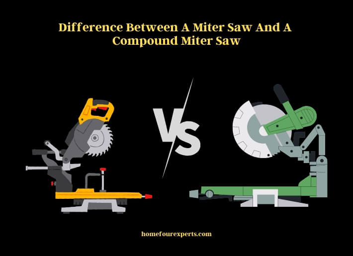 difference between a miter saw and a compound miter saw