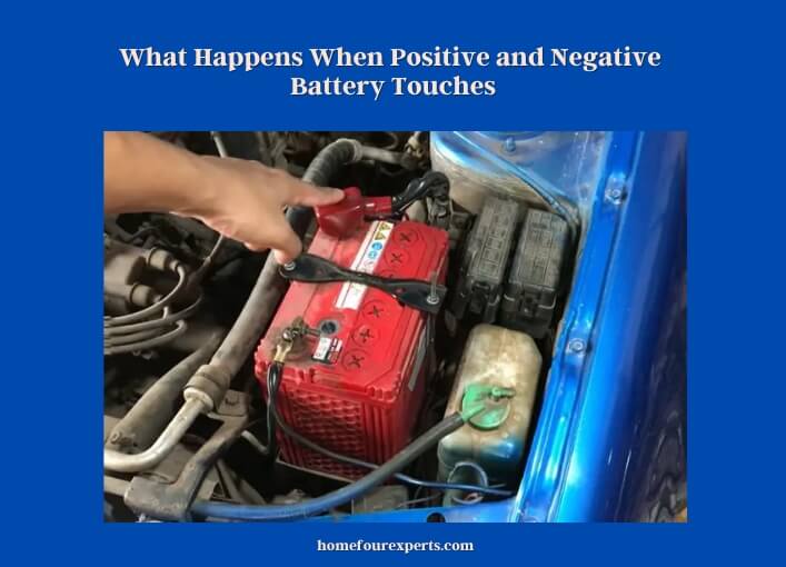 what happens when positive and negative battery touches