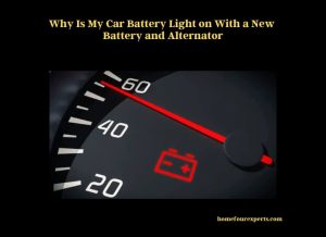 why is my car battery light on with a new battery and alternator