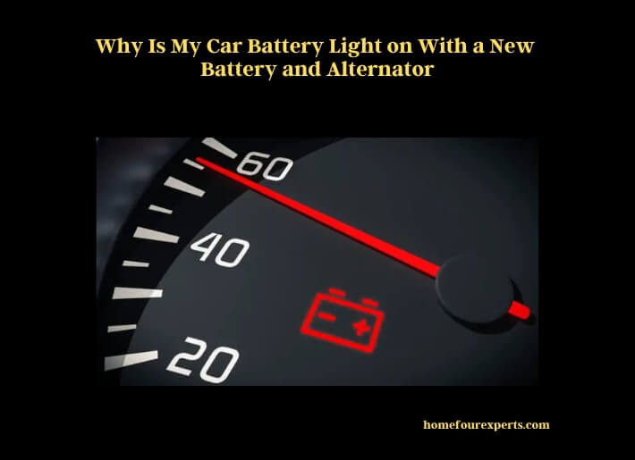 why is my car battery light on with a new battery and alternator