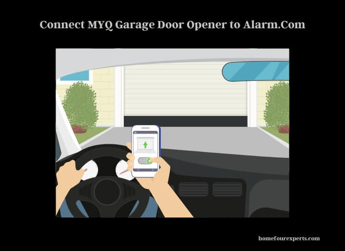 connect myq garage door opener to alarmcom