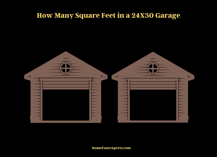 how many square feet in a 24x30 garage