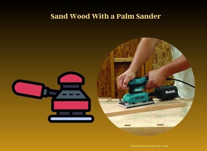 sand wood with a palm sander