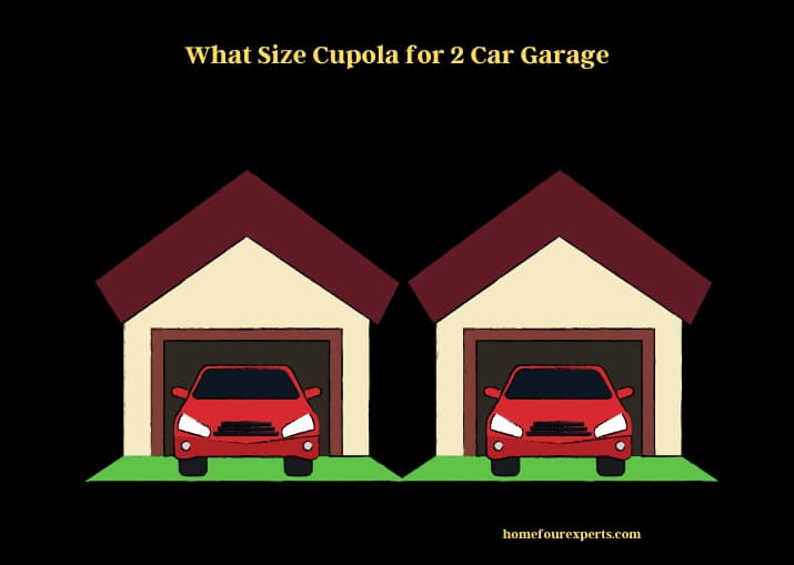 what size cupola for 2 car garage