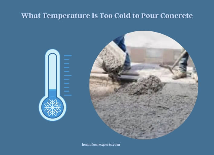 what temperature is too cold to pour concrete