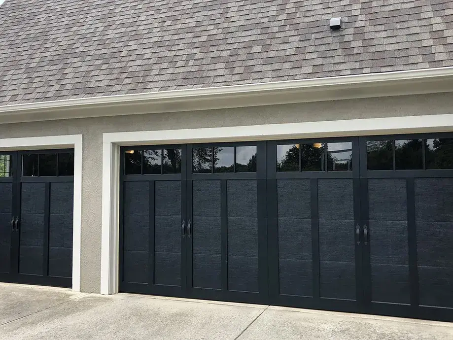 black garage door cost