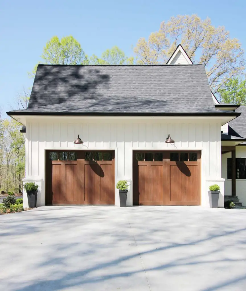 how do you clean a brown garage door