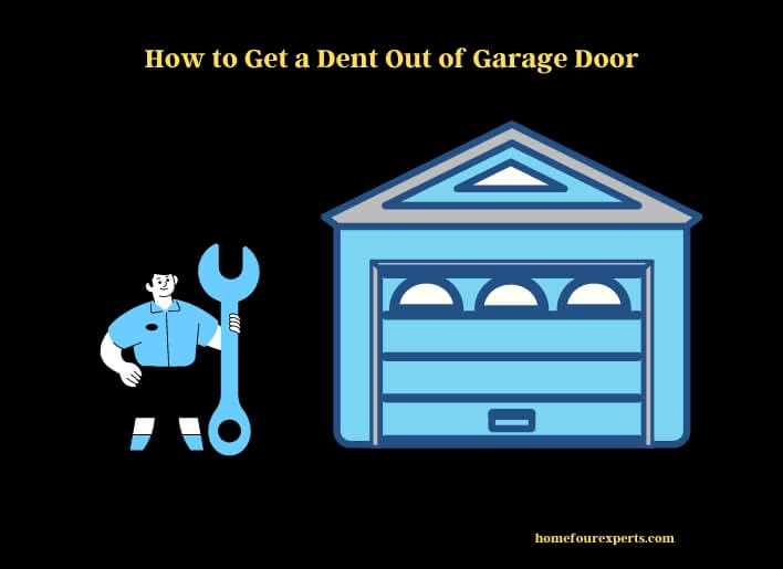 how to get a dent out of garage door