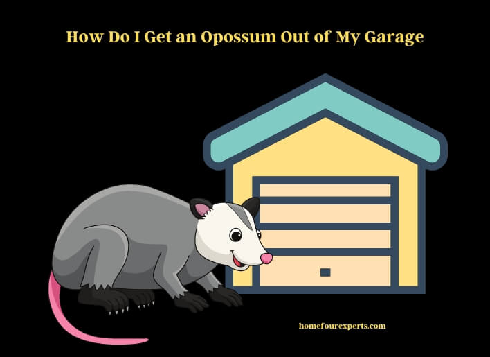 how do i get an opossum out of my garage