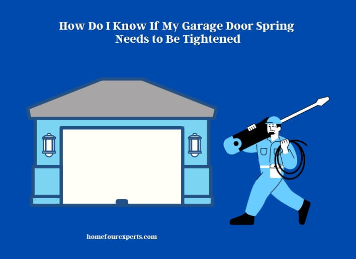 how do i know if my garage door spring needs to be tightened