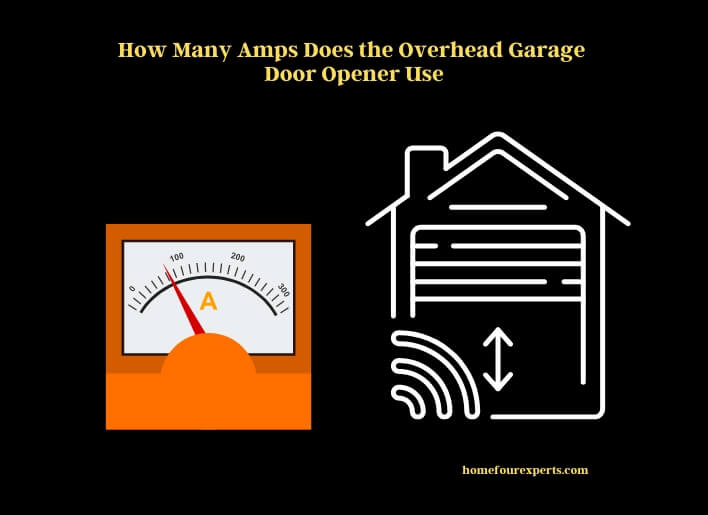 how many amps does the overhead garage door opener use