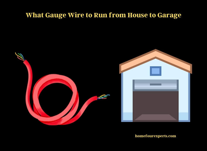 what gauge wire to run from house to garage