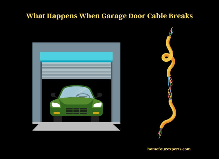 what happens when garage door cable breaks