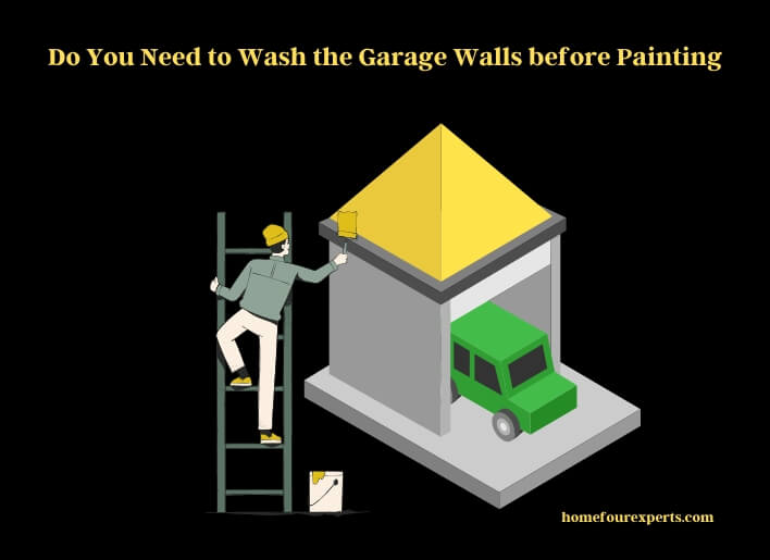 do you need to wash the garage walls before painting