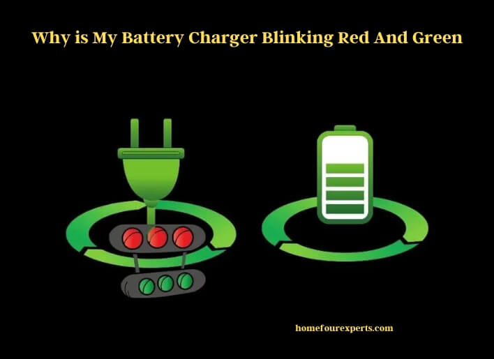 why is my battery charger blinking red and green