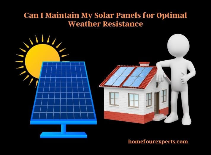 can i maintain my solar panels for optimal weather resistance