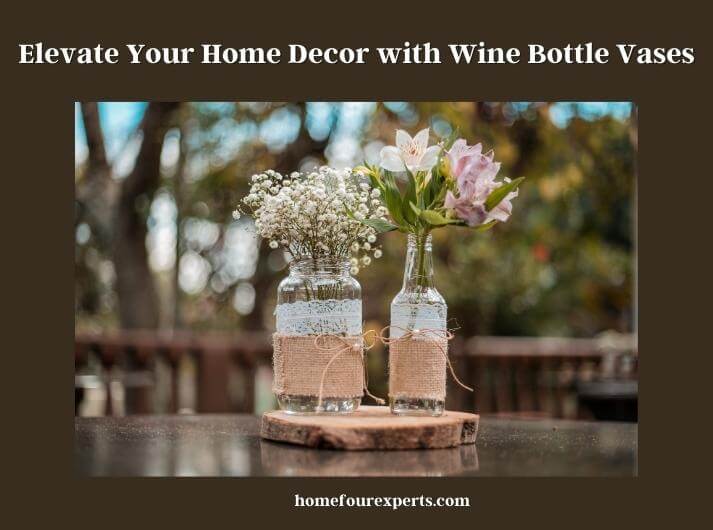 elevate your home decor with wine bottle vases