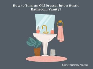 how to turn an old dresser into a rustic bathroom vanity