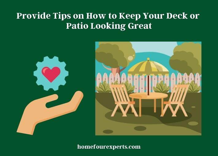 provide tips on how to keep your deck or patio looking great