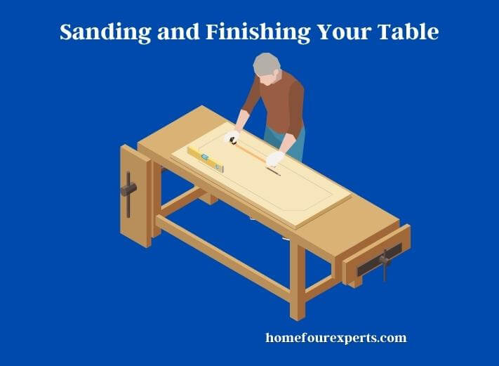 sanding and finishing your table