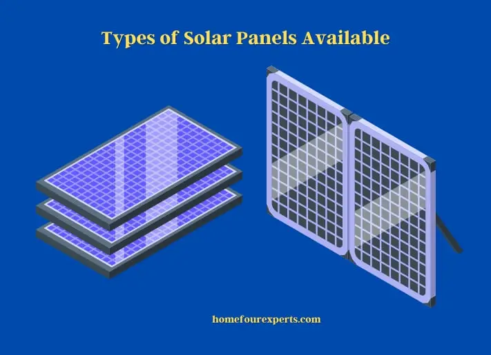 types of solar panels available