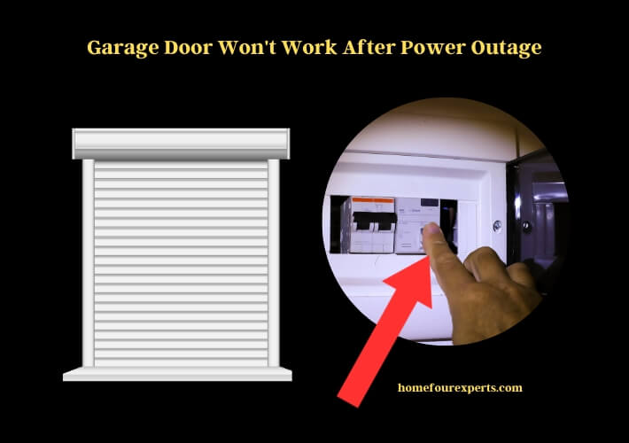 garage door won't work after power outage